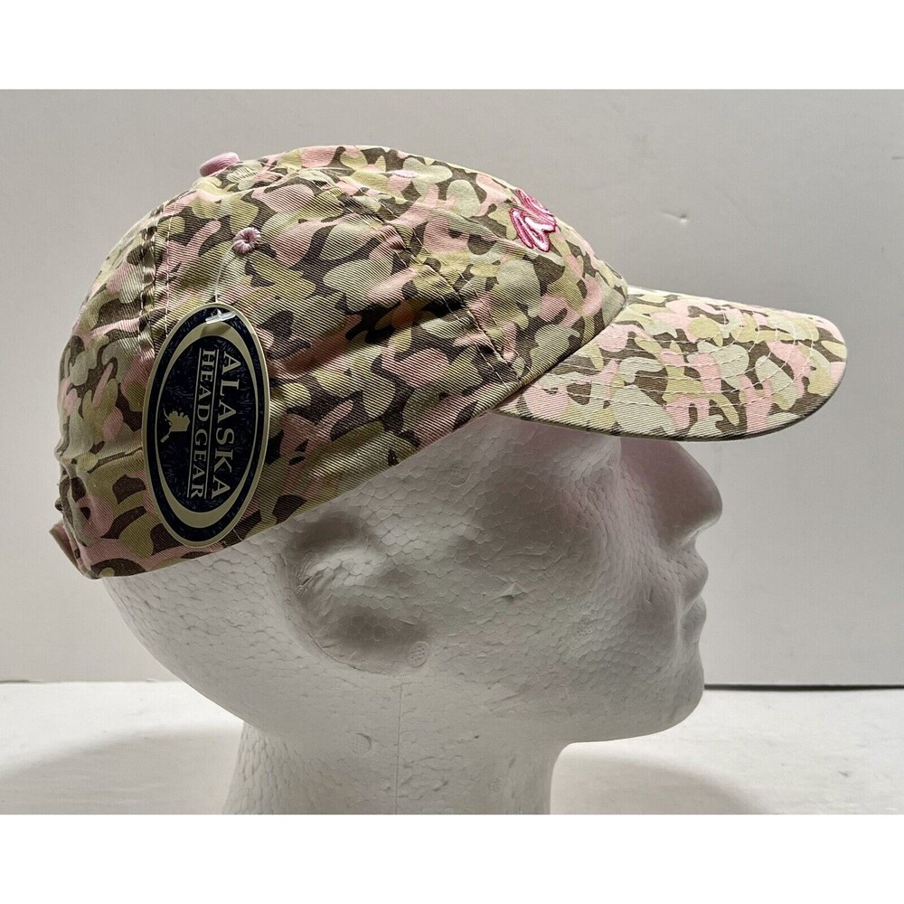 Alaska Head Gear "Alaska@ Embroidered Adjustable Hat Pink/Camo NWT - Picture 4 of 11